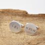 Personalised Round Silver Cufflinks, thumbnail 1 of 4