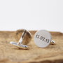 Personalised Round Silver Cufflinks, thumbnail 2 of 4