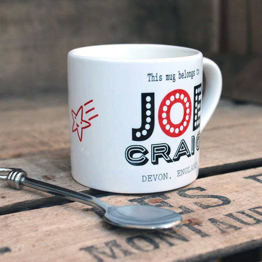 Personalised Graphic Mug By lovehart | notonthehighstreet.com