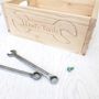 Personalised Dad's Tools Wooden Storage Box, thumbnail 2 of 5