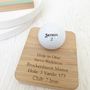 Personalised Golf Ball Holder Oak, thumbnail 3 of 8