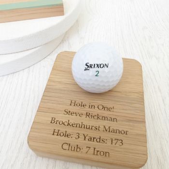 Personalised Golf Ball Holder Oak, 3 of 8