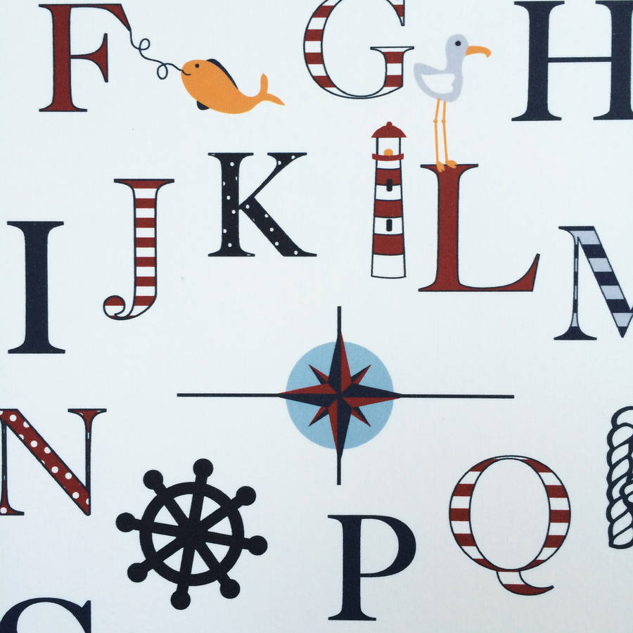 Personalised Nautical Alphabet Print By Wink Design