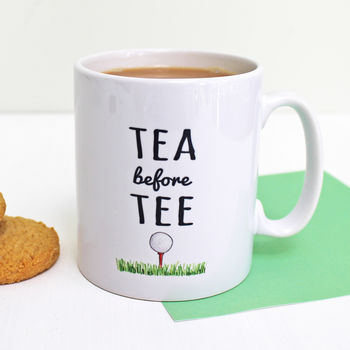 'Tea Before Tee' Golf Mug, 6 of 6