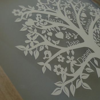 Personalised Family Tree Papercut, 5 of 7