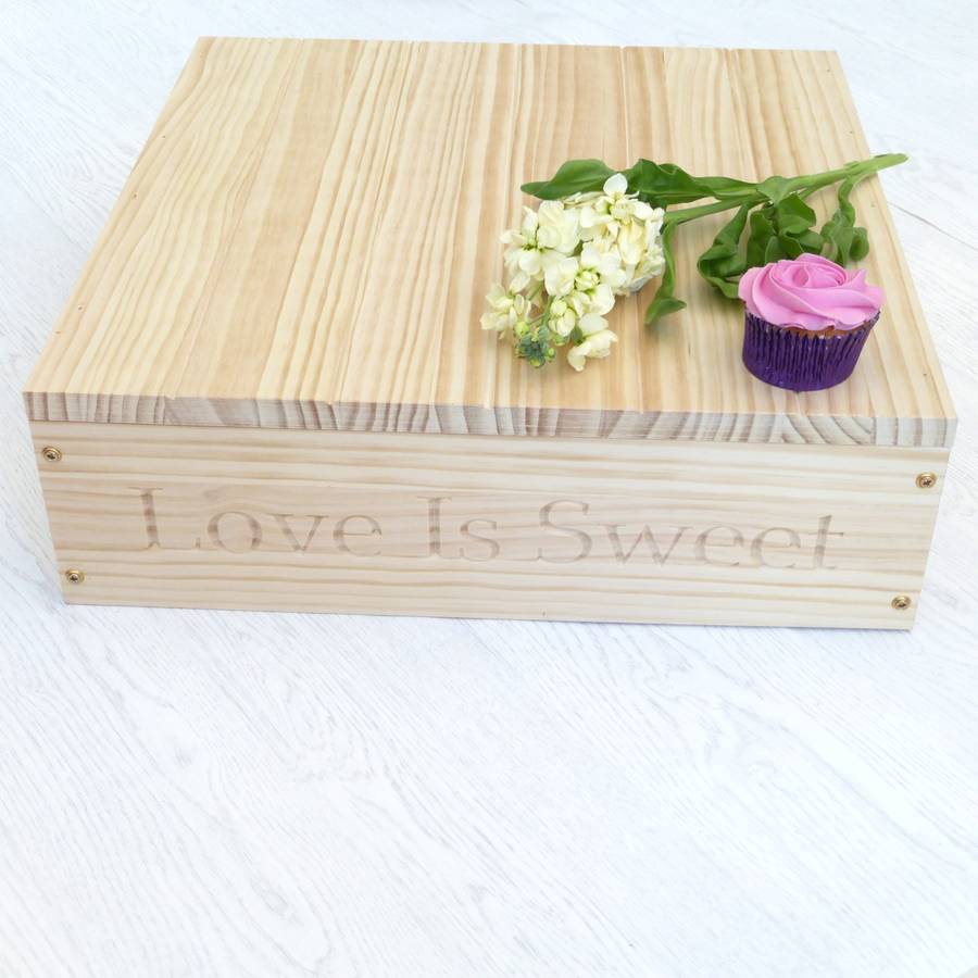 Personalised Wooden Cake Stand By Edgeinspired Notonthehighstreet Com Personalised Wooden Cake Stand