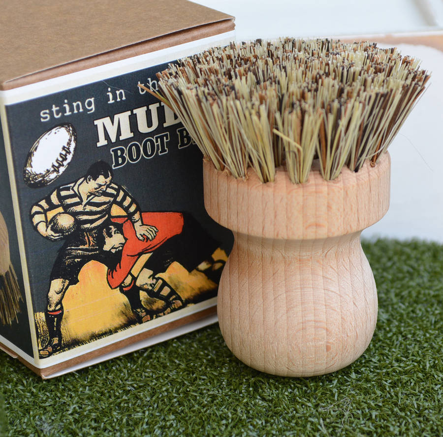 rugby muddy boot brush by me and my sport