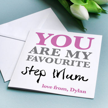 Personalised 'Favourite Step Mum' Card, 2 of 3