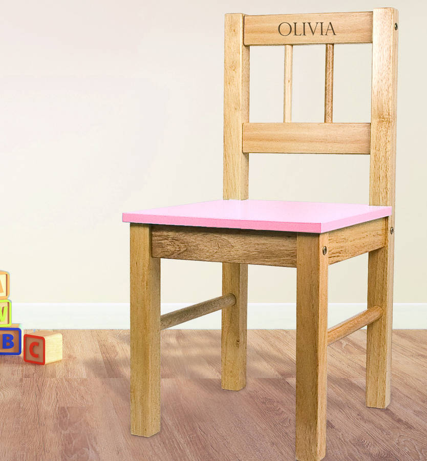 personalised child s wooden chair by letteroom 