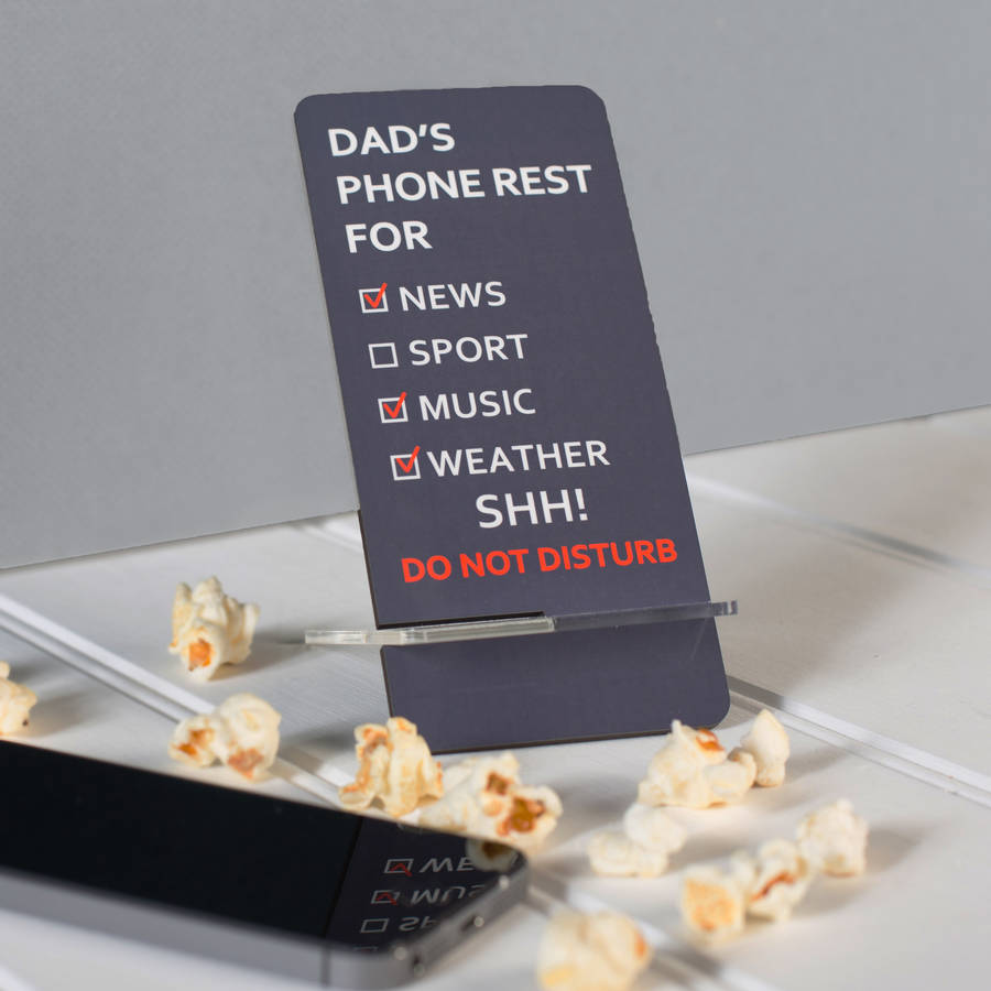 personalised mobile phone stand by the little picture company
