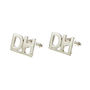 Alphabet Double Initial Sterling Silver Cufflinks, thumbnail 2 of 5
