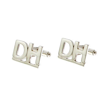 Alphabet Double Initial Sterling Silver Cufflinks, 2 of 5