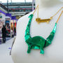 Mirrored Green Large Apatosaurus Dinosaur Necklace, thumbnail 4 of 4
