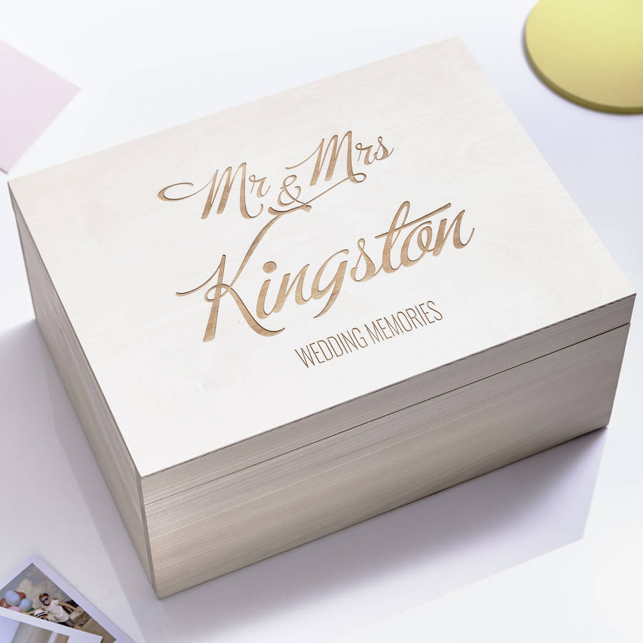 Original Elegant Personalised Wedding Keepsake Box 