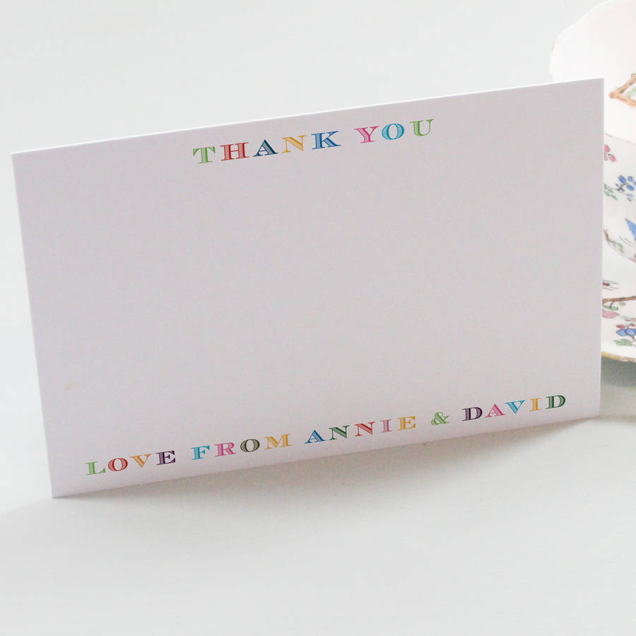 personalised classic thank you cards by this is nessie