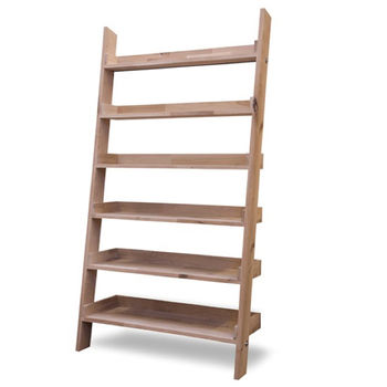 Large Raw Oak Shelf Ladder, 3 of 4