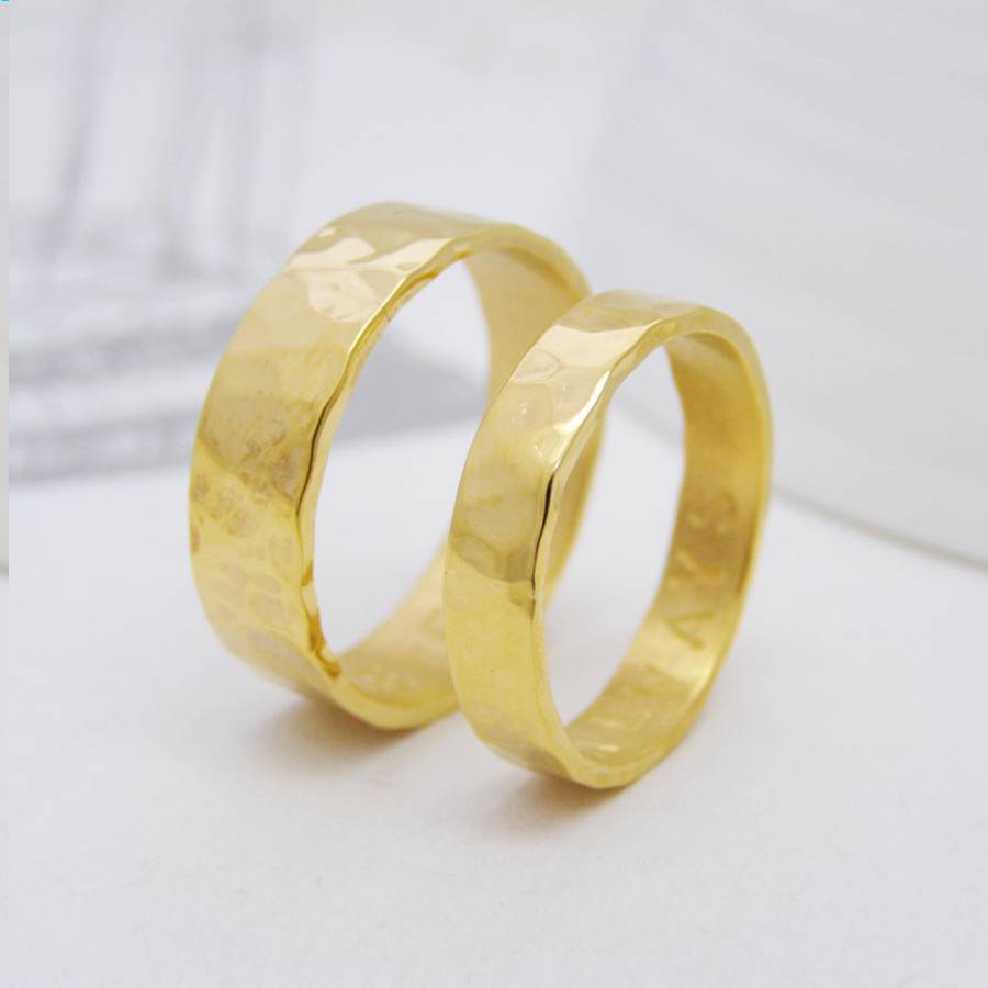 personalised gold his and hers rings by soremi jewellery ...