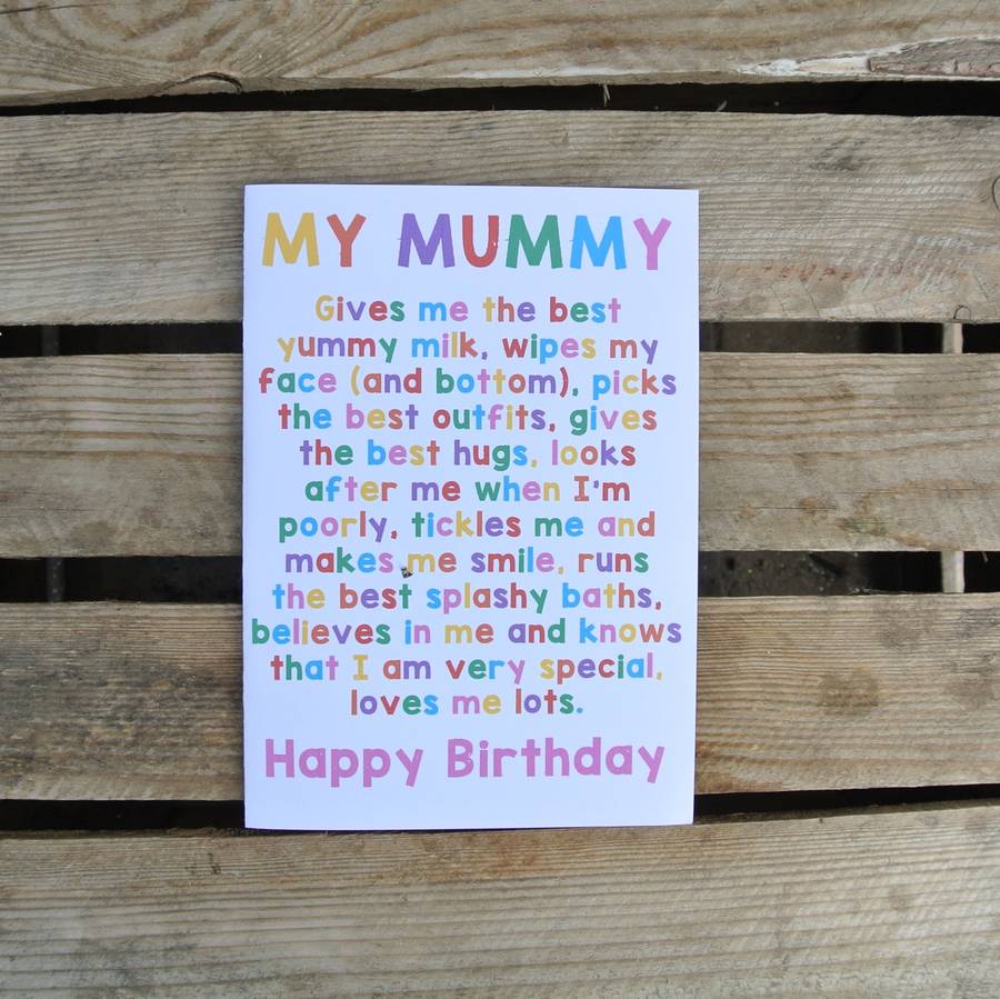 Personalised Happy Birthday Mum Mummy Card By Pink Biscuits 