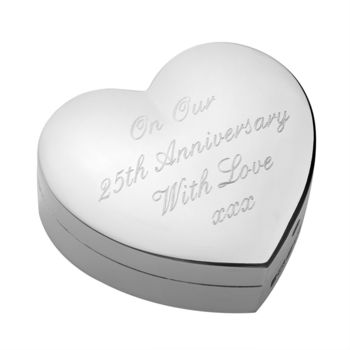 Solid Sterling Silver Heart Shaped Box, 2 of 5