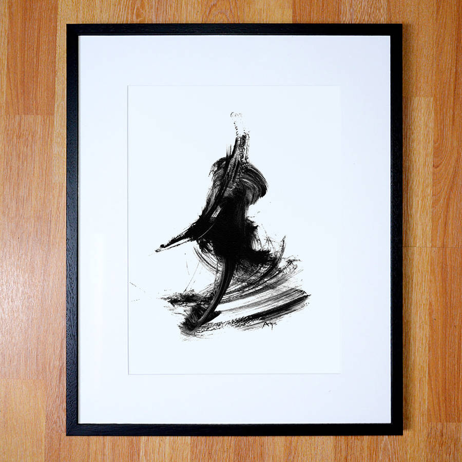 Abstract Black And White Artwork Print By Paul Maguire Art