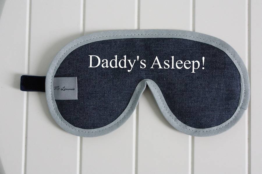 Men's Luxury Personalised Indigo Denim Sleep Mask By Love Lammie & Co