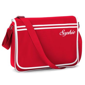 School Retro Style Messenger Satchel Bag, 4 of 8