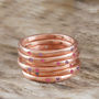 Topaz Birthstone Rose Gold Plated Stacking Ring, thumbnail 2 of 4