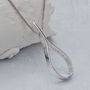 Personalised Silver Secret Message Teardrop Necklace, thumbnail 2 of 6