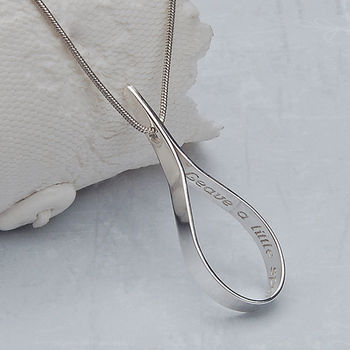 Personalised Silver Secret Message Teardrop Necklace, 2 of 6