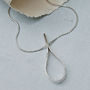 Personalised Silver Secret Message Teardrop Necklace, thumbnail 3 of 6