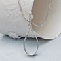 Personalised Silver Secret Message Teardrop Necklace, thumbnail 4 of 6