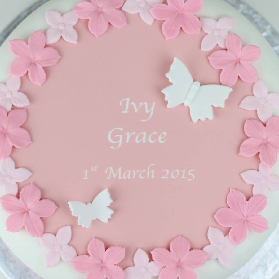 personalised girls christening cake decoration kit by ...