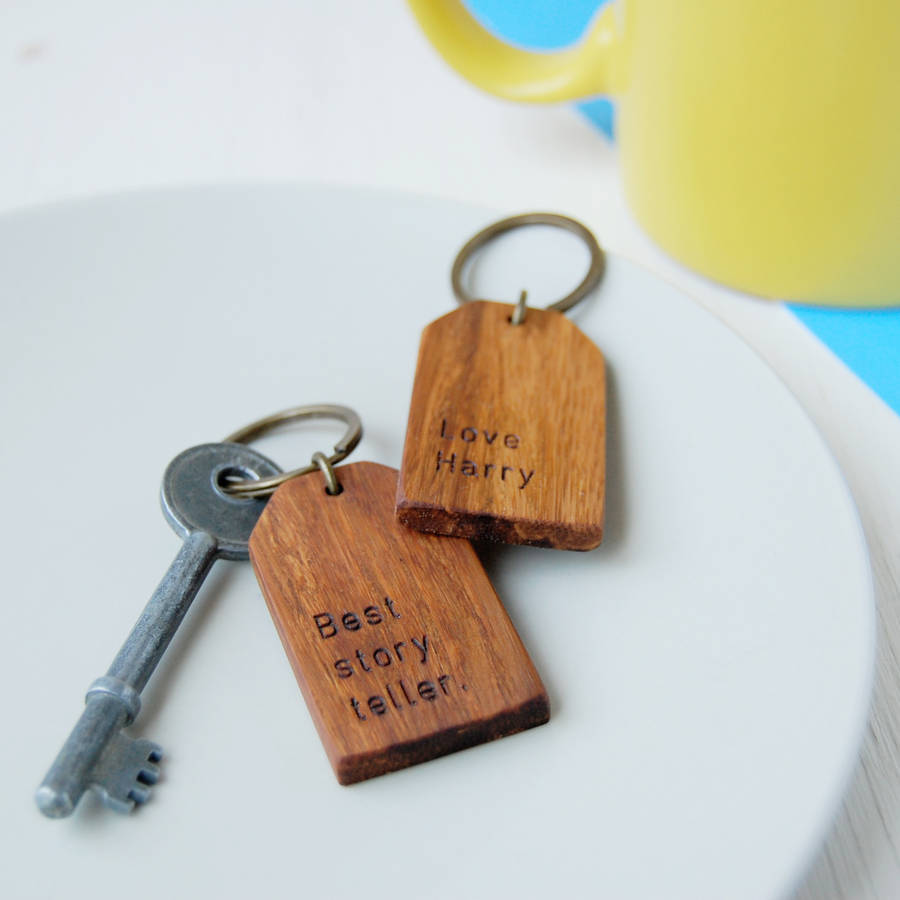 Personalised Best Wooden Luggage Tag Keyring By Clara and Macy