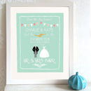 personalised classic wedding print by the little paper company ...
