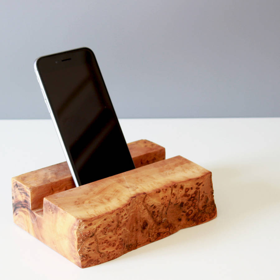 natural olive wood smartphone dock/stand by the rustic dish ...