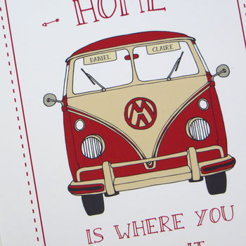 Camper Van Print 'Home Is Where You Park It', 11 of 12