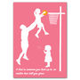 Father And Daughter Playing Basketball Art Print, thumbnail 3 of 4