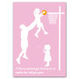 Father And Daughter Playing Basketball Art Print, thumbnail 2 of 4