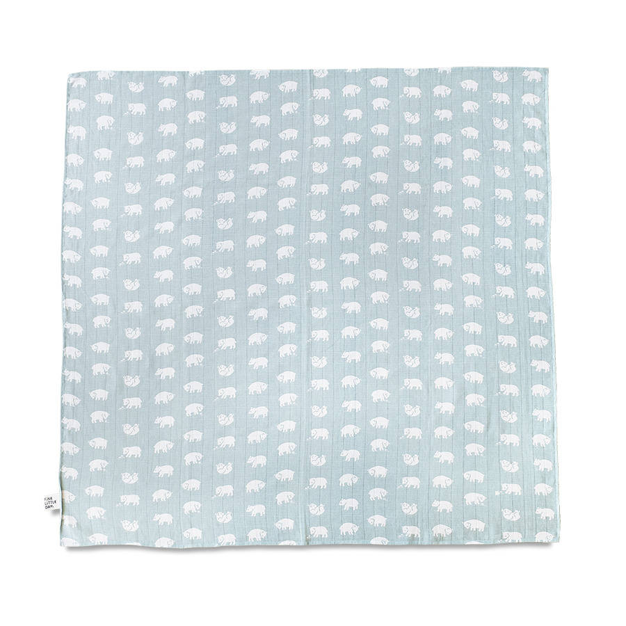 Bear Baby Muslin Blanket By Lullabuy The Modern Kids Store