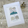 'You Make Us Happy' Elephant New Baby / Twins Print, thumbnail 5 of 10