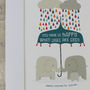 'You Make Us Happy' Elephant New Baby / Twins Print, thumbnail 6 of 10