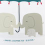 'You Make Us Happy' Elephant New Baby / Twins Print, thumbnail 7 of 10