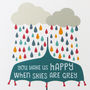 'You Make Us Happy' Elephant New Baby / Twins Print, thumbnail 8 of 10