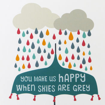 'You Make Us Happy' Elephant New Baby / Twins Print, 8 of 10
