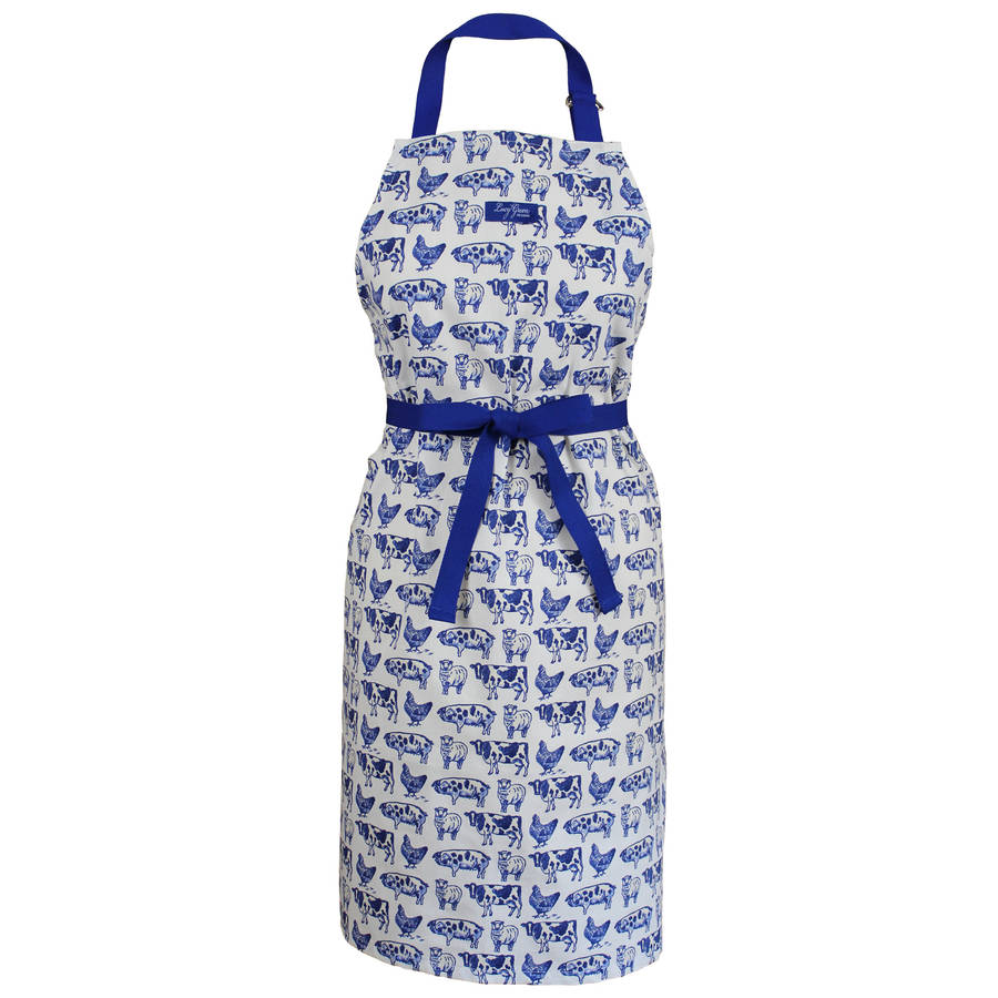 farm animals cotton apron by lucy green designs notonthehighstreet ...