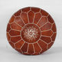 Moroccan Leather Pouffe, thumbnail 4 of 4