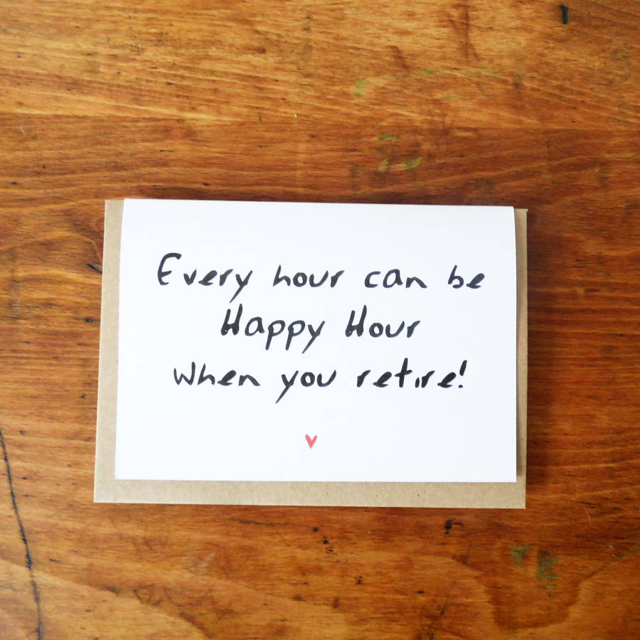 'Happy Hour' Retirement Card