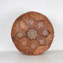 Moroccan Leather Tile Print Pouffe, thumbnail 4 of 6