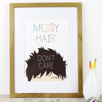 'Messy Hair, Don't Care' Children's Print, 9 of 10