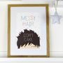'Messy Hair, Don't Care' Children's Print, thumbnail 4 of 10